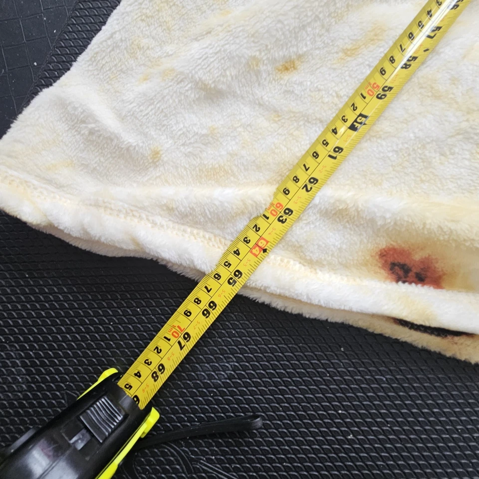 70'' Tortilla Blanket Flannel Fleece Taco Buritto Round Circle Duel Sided X9c - Image 3 of 3