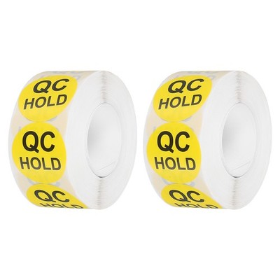 1000Pcs 2 Roll QC Hold Labels 1 Inch Inventory Quality Control Stickers