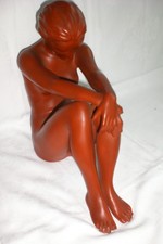 (3319) Cortendorf weiblicher sitzender Akt Keramik  Formnr. 2053 Höhe 26 cm