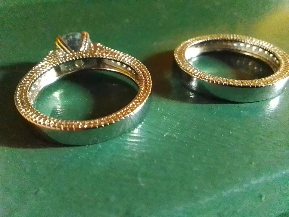 Ring. mit. Vorsteckring. Gr. 59. Zirkonia. Stein. Klar. 925er Silber. - Bild 3 von 4