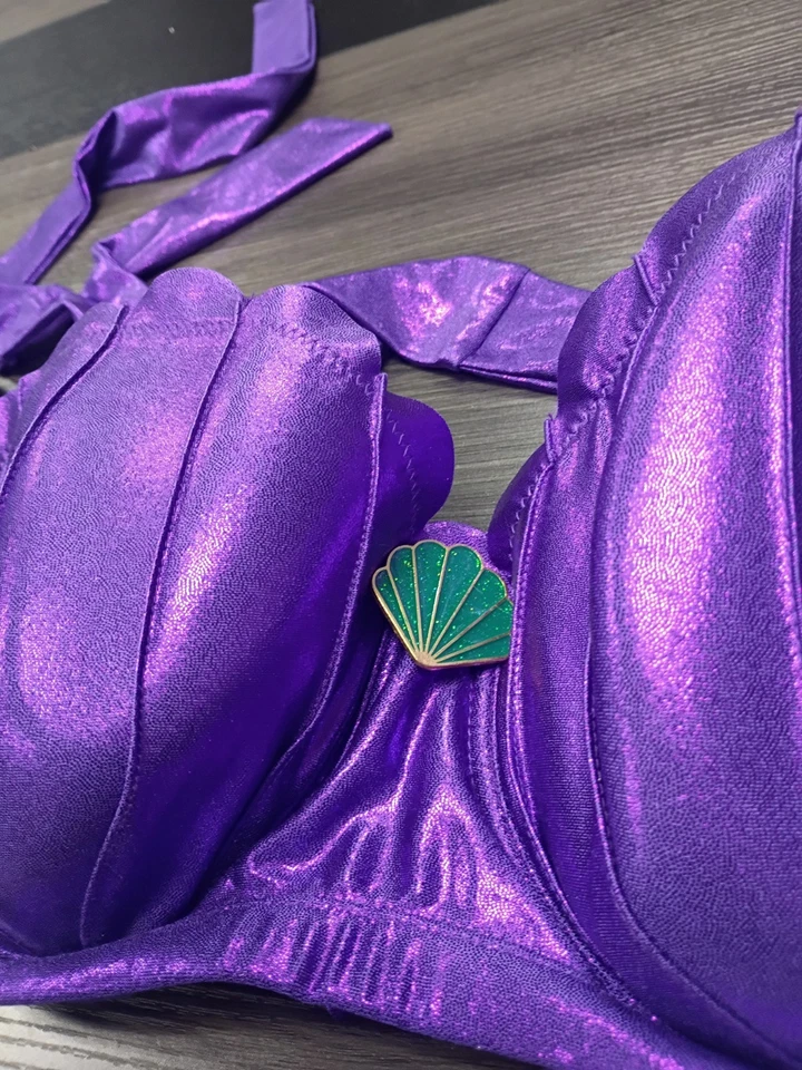 Traje de baño para mujer Disney Ariel Sirenita Bikini Juegos con disfraces Sujetador concha 2XL Foto 2 de 4