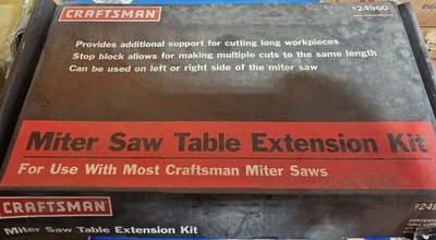 Craftsman Miter Saw Table Extension Kit 924960 Adjustable Stop Block New