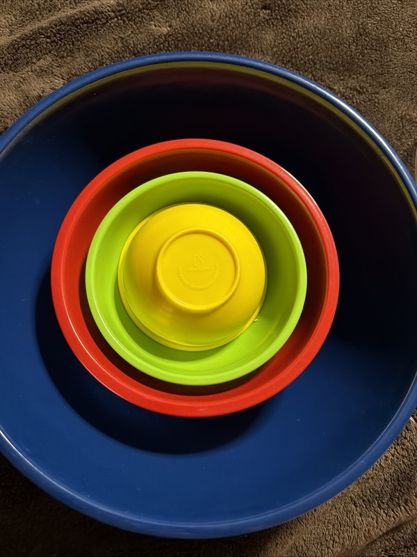 Melamine Nesting Bowls , Bright Bold Colors