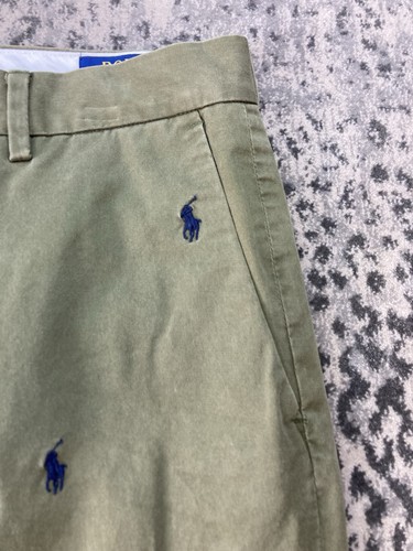 Polo Ralph Lauren Pants Mens 32x30 Stretch Slim Green Olive All Over Pony Print - Picture 6 of 18