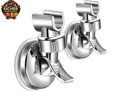 2 Piece Shower Head Holder Suction Cup Set Universal Hand Shower Holder