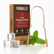 Copper Tongue Scraper - Fresher Breath  Improved Oral Health - Natural Ayurv...