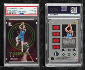 2022 Donruss Optic T-Minus 3 2 1 Lime Green Prizm /149 Luka Doncic PSA 10 GEM MT