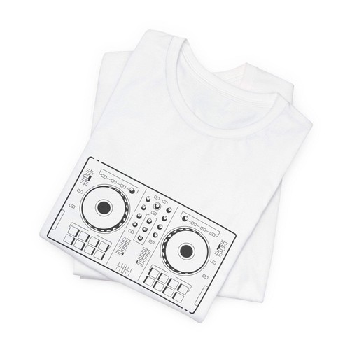 POP Culture Classics Series DJ Turntables Unisex Jersey Short Sleeve T-Shirt - Picture 7 of 55