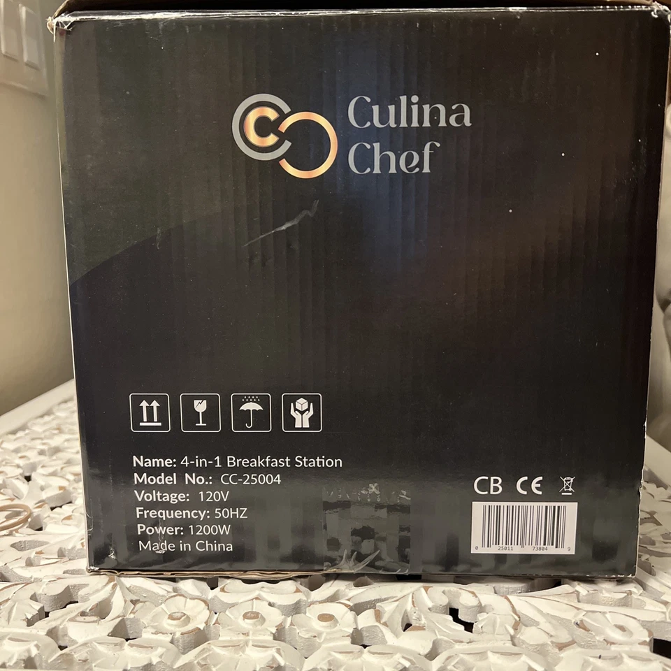 Breakfast Station Kitchen Hub 4 in 1 Grill Toaster Soup by Culina Chef NEW Box - Image 4 of 4
