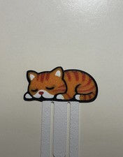 Segnalibro Gatto Rosso Stampato 3d  Vari Disegni Disponibili 12,5cm