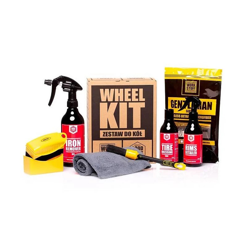 Kit entretien jantes et pneus nettoyant complet roues auto moto