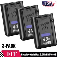 3-PACK For Kobalt 40v MAX 6.0 Ah Extended Lithium-Ion Battery KB440-03 KB540-06