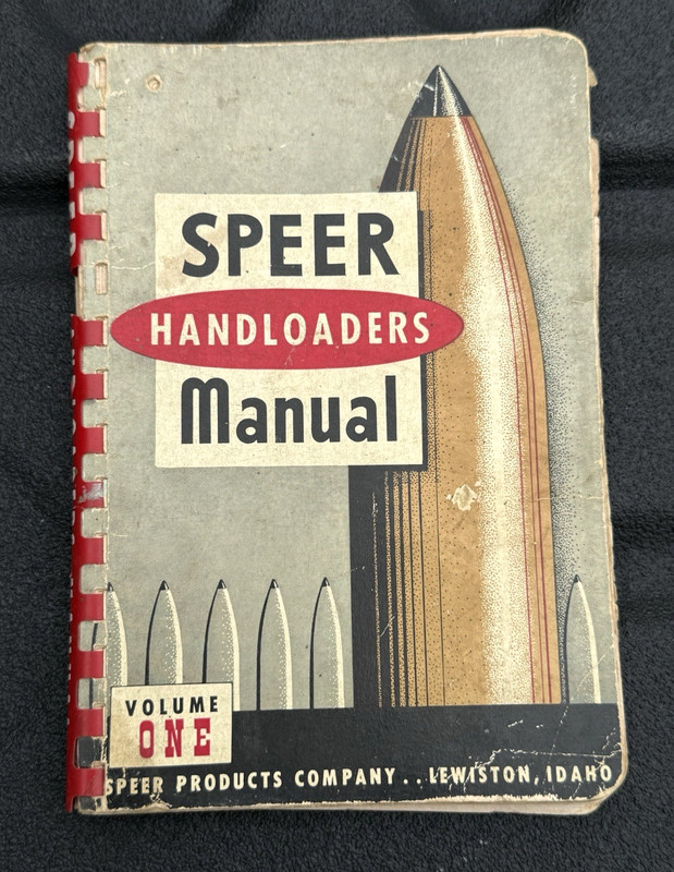 VTG 1954 Speer Handloaders Manual Vol 1 - Reloading