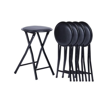 Homy Casa 18.1'' Vinyl Padded Folding Stool,Bar Stool,Dining Chair ,1/2/4 pcs
