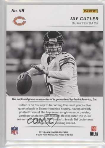 Panini Limited Limited Threads 2013/99 Jay Cutler #45 - Imagen 2 de 4