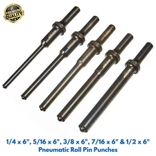 Steel Roll Pin Punch Set SAE for Air Gun Pin Driving Removal Mechanic Car Tool