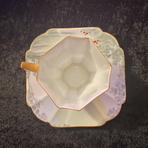 ART DECO SHELLEY 'COTTAGE' QUEEN ANNE DEMITASSE CUP & SAUCER read description - Picture 7 of 10