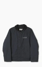 US Army Navy N-1 Men's Deck Jacket Winter Warm Heavyweight Cotton Coat Dark Blue