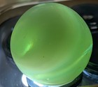 .56" Vintage Jabo Vitro Agate Marble Jade Green White Swirl Player NM — photo 5