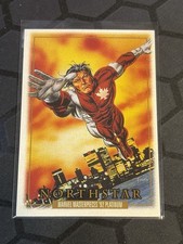 2024 SkyBox Marvel Masterpieces 92 Platinum Northstar #69 Leather