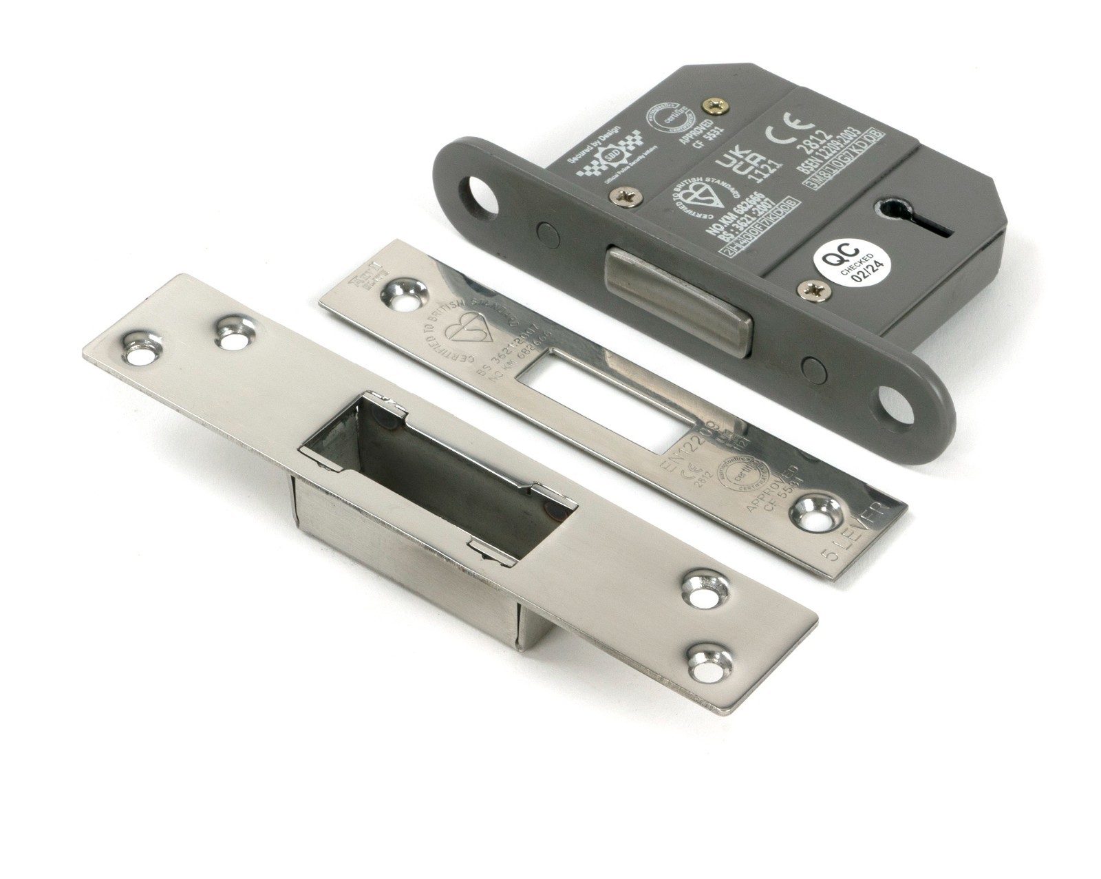 From The Anvil 51431 Polished Chrome 2.5"" 5 Lever BS Dead Lock KA