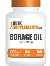 Borage Oil Softgels 1000Mg Natural Nutrients 180 Count For Daily Vitality