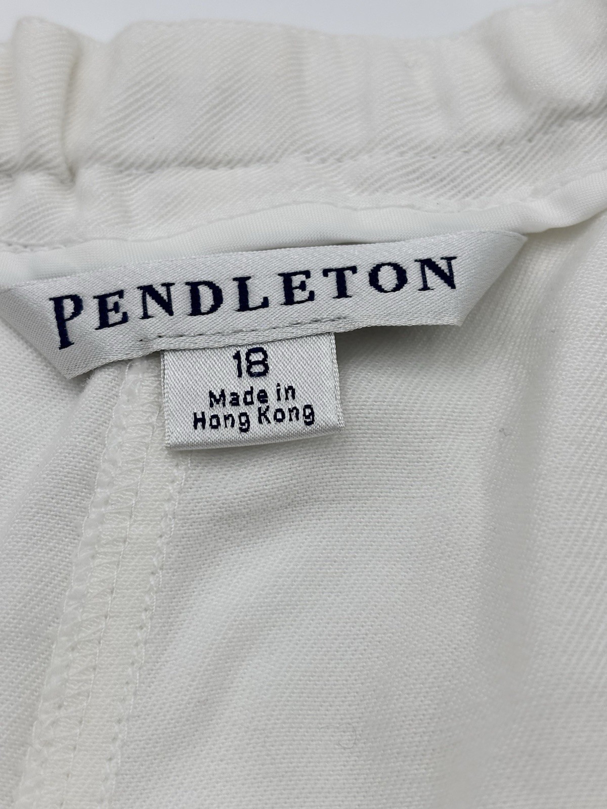 Pendleton White Tenecel Button Pull On Pants Size… - image 4