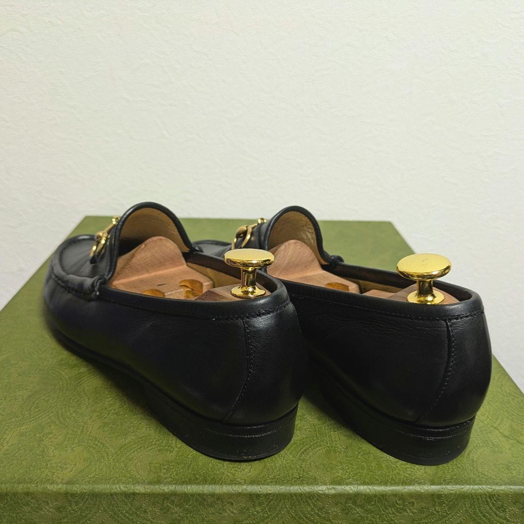 GUCCI Women's Loafers Horsebit Leather Black EU37/US7 120221c thumbnail 12