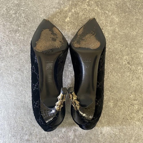 Top Zustand Gucci GG Samt High Heel Pumps, Gr. 5 - Bild 7 von 24
