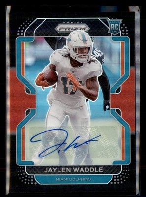 2021 Panini Chronicles #PB-10 Jaylen Waddle Prizm Black Signatures Red #/99