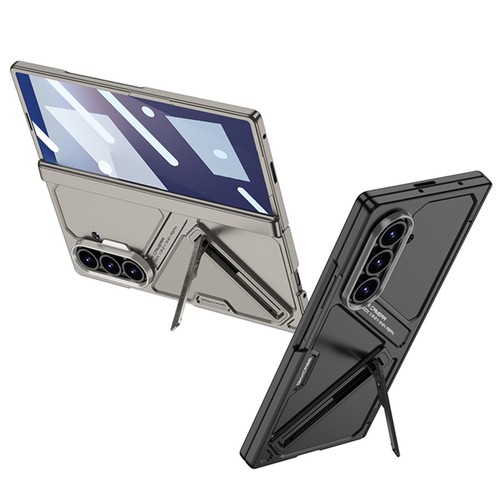 For Samsung Galaxy Z Fold 7/Fold 6 Heavy Duty PC Kickstand Case W/Screen Film - 第 4/46 張圖片