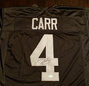 derek carr autographed jersey