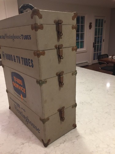 RARE 5 Level Westinghouse Vintage Radio Tube Repairman Caddy TV Repair Case Box - Picture 3 of 12