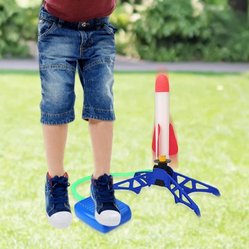 Kid Foot Pump Launcher Outdoor Air Pressed Stomp Soaring Rocket Toys - Picture 5 of 9