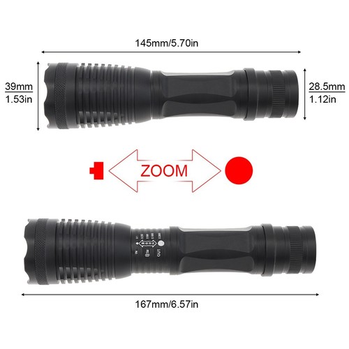 SecurityIng E6 IR-850nm LED Hunting Flashlight Zoomable Night Vision Light Torch - Picture 2 of 9