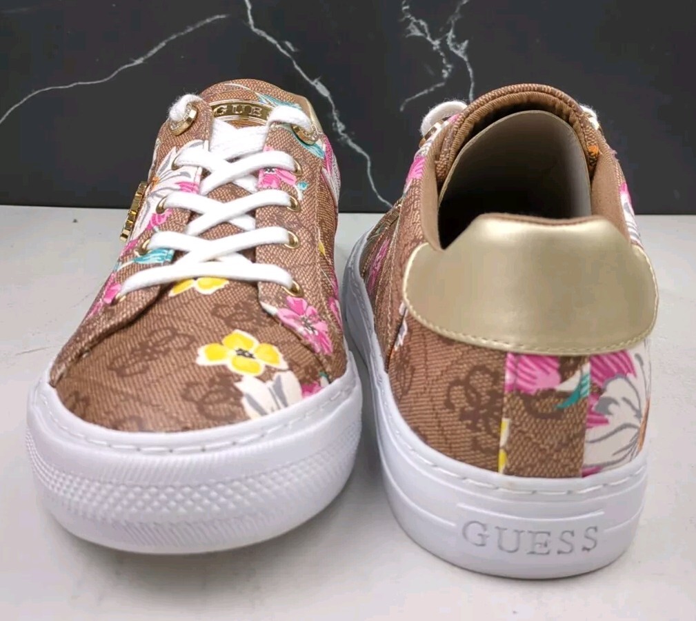Guess Women's Loven Casual Lace-up Sneakers, Medium Brown LL | eBay