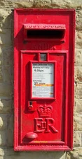 Photo 6x4 Close up, Elizabeth II postbox on Church Street, Great Harwood  c2019
