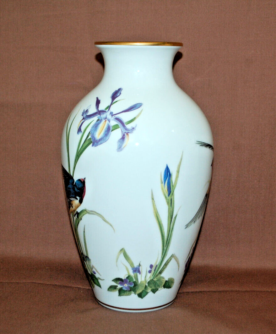 Franklin Porcelain The Meadowland Bird Vase by Basil Ede Franklin Porcelain The Meadowland Bird Vase by Basil Ede