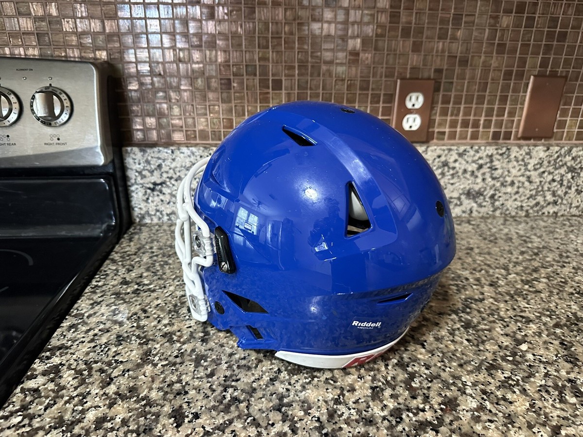 Riddell Speed FLEX Football Helmet Blue w/ White Facemask Adult