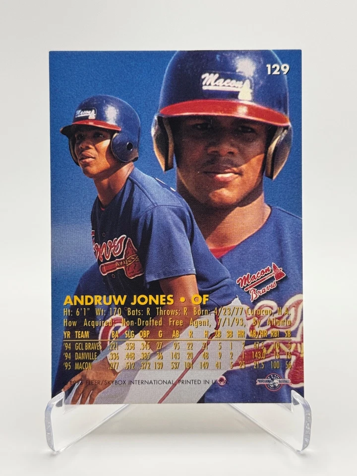 1996 Fleer Excel #129 ANDRUW JONES | Prospect - Image 2 of 2