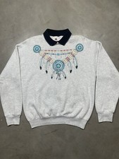 Vintage 90s Crewneck Womens Native American Sweatshirt Fruit of the Loom