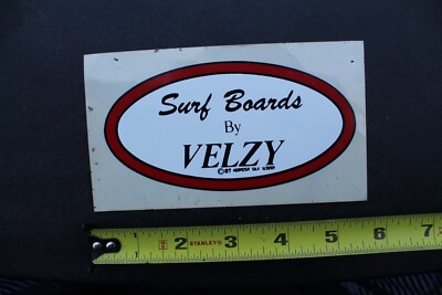 Velzy Surf Boards 80's Clear Classic Original Rare V41A