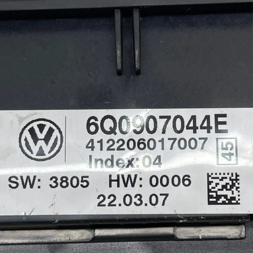 6Q0907044E Climate Control Unit Volkswagen Polo 2002 - Picture 3 of 3