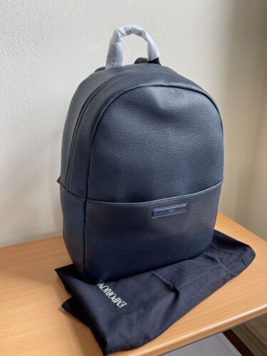 Emporio Armani Logo Boston Bag Navy Black Polyester Nylon Leather
