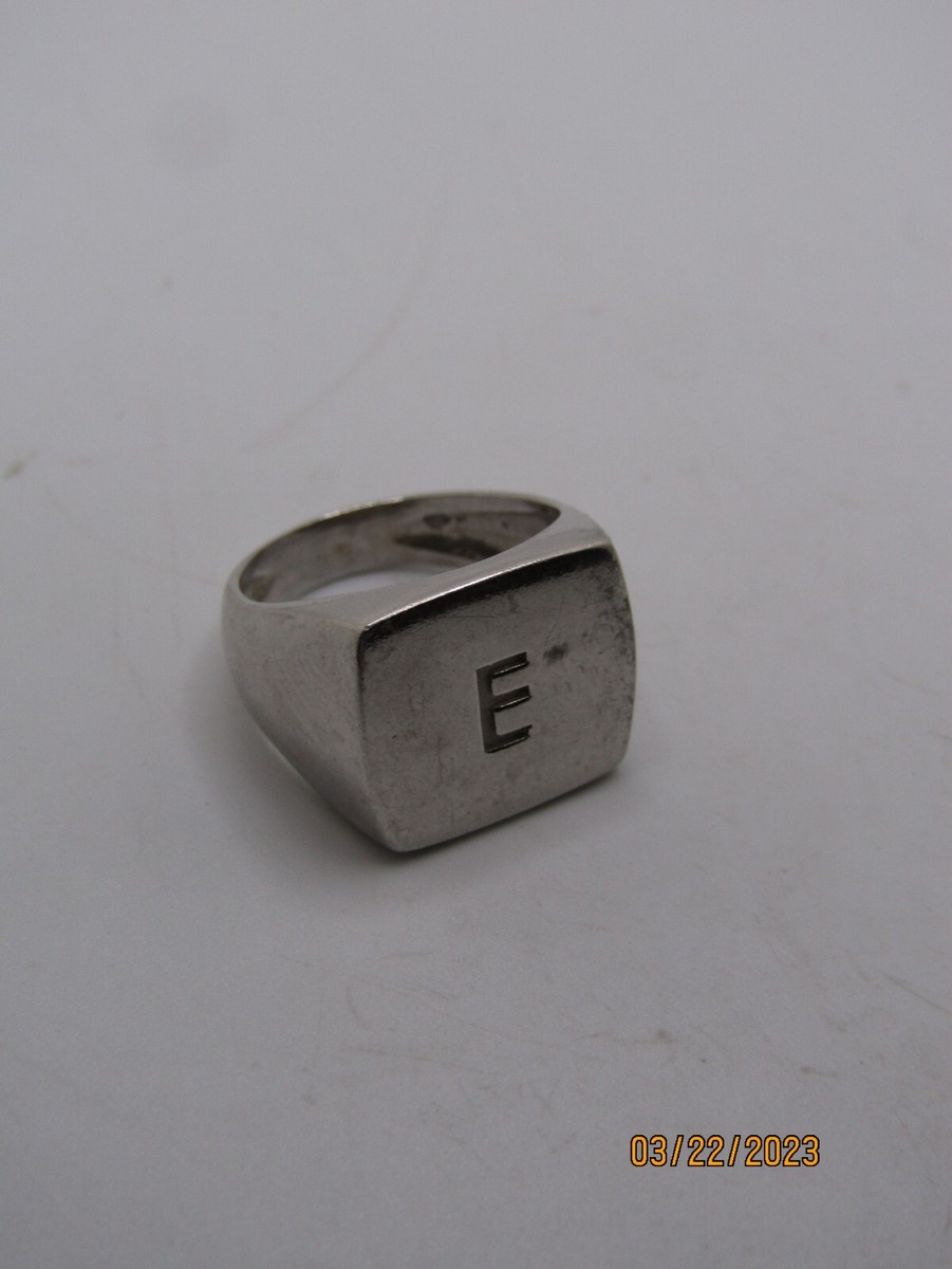 Beautiful Sterling Silver 925 Fashion Flat Face (E) ring