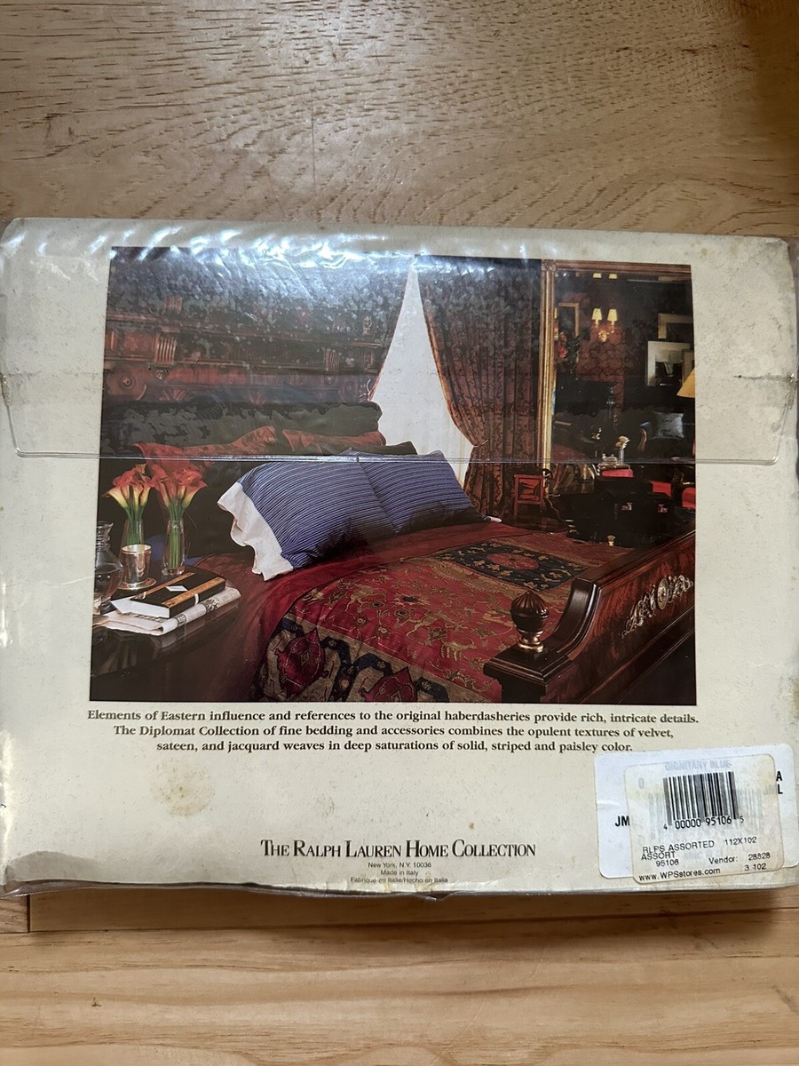 その他 Ralph Lauren Chino Sheet Twin Flat VTG Polo Ralph Lauren Blue Cotton Flat Twin Size Bed Sheet Bedding