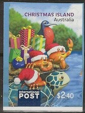 Christmas Island 2021 - $2.40 Internat Post Christmas, Crab Elves Self-Adhesive3