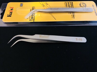 KAISI PROFESSIONAL TWEEZERS FOR WATCH MAKERS/REPAIRERS TOOL T15 CURVED BENT