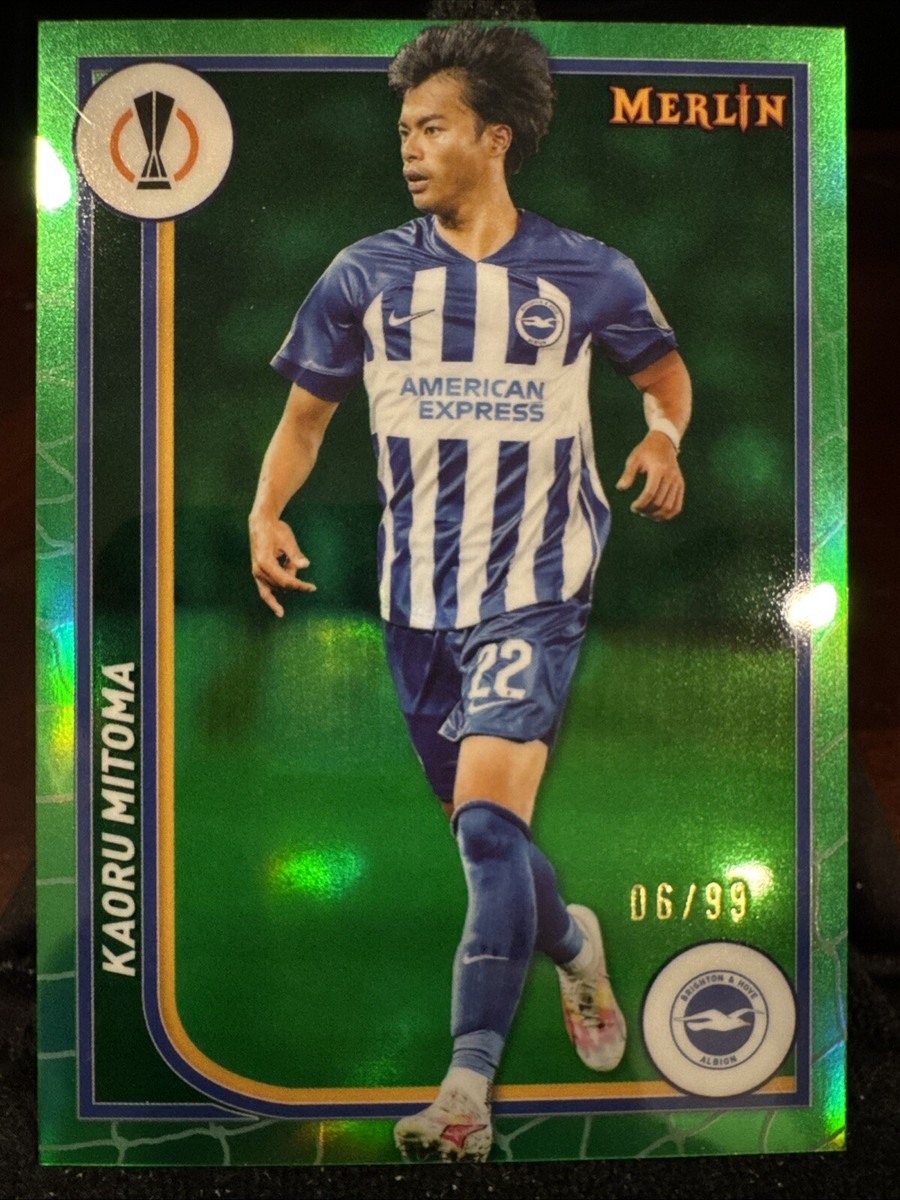 KAORU MITOMA 限定カード 04/10 2023-24 Topps Chrome UCC KAORU MITOMA Green Refractor /125