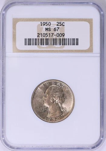 1950 Washington Quarter NGC MS67